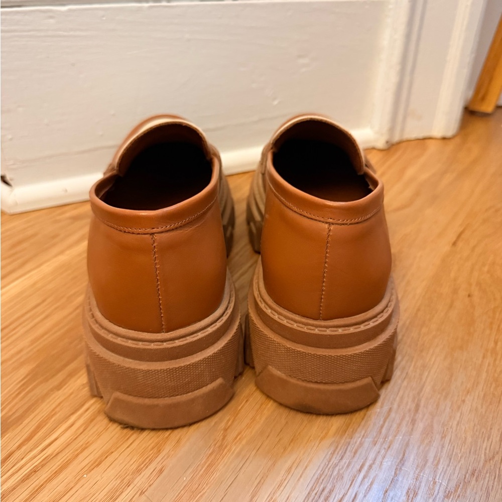 ALOHAS Chunky Brown and Cream Platform Loafers - Picture 7 of 7